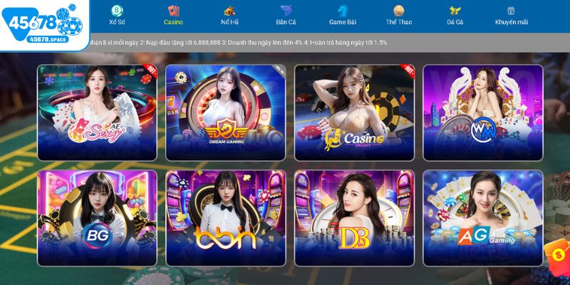 Chơi sicbo live cùng dealer tại 45678
